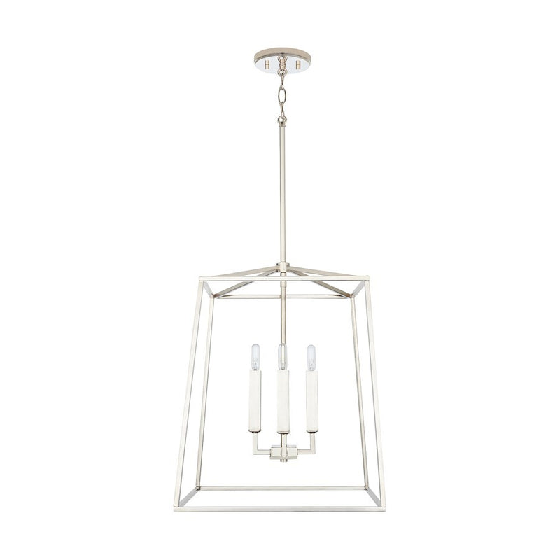 OPEN BOX: Capital Thea 4-Light Medium Foyer, Nickel - 537642PN