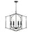 OPEN BOX: Capital Lighting Bentley 6 Light Foyer in Black Iron - 541661BI