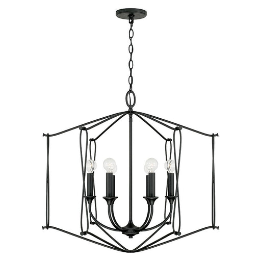 OPEN BOX: Capital Lighting Bentley 6 Light Foyer in Black Iron - 541661BI