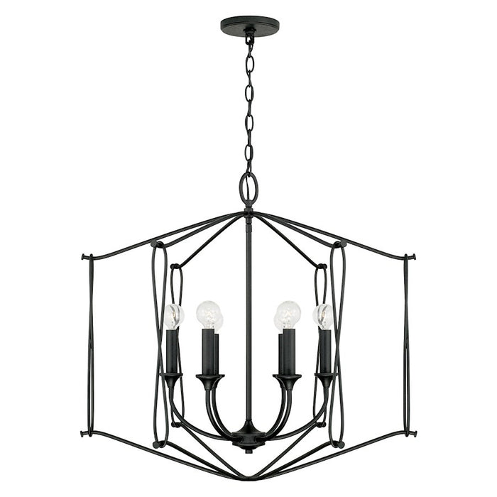 OPEN BOX: Capital Lighting Bentley 6 Light Foyer in Black Iron - 541661BI