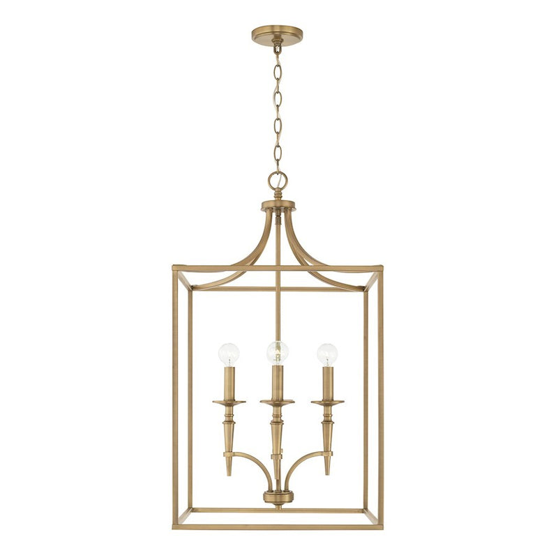 OPEN BOX:Capital Lighting Abbie 4 Light Foyer in Aged Brass - 542641AD