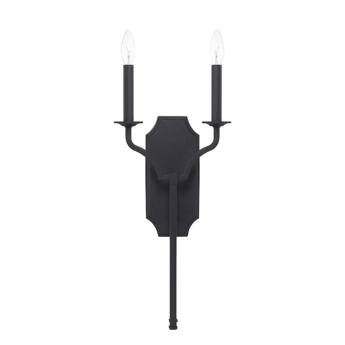 OPEN BOX: Capital Lighting Ravenwood 2 Light Sconce, Black Iron - 619821BI