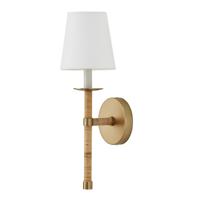 OPEN BOX:Capital Lighting Tulum 1 Light Wall Sconce, Brass/Natural