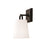 OPEN BOX:Capital Lighting Brody 1 Light Wall Sconce, Black/White - 649411MB