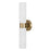 OPEN BOX: Capital Lighting Alyssa 2 Light Sconce, Brass/Faux Alabaster
