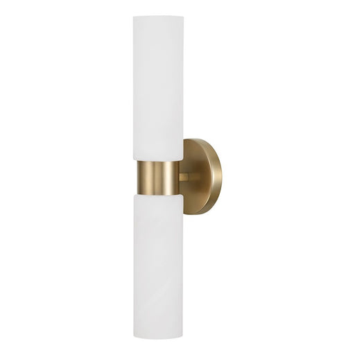 OPEN BOX: Capital Lighting Alyssa 2 Light Sconce, Brass/Faux Alabaster