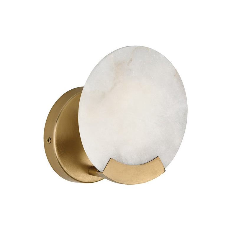 OPEN BOX: Capital Oriya 1 Light Sconce, Brass/Alabaster Stone - 654611AD