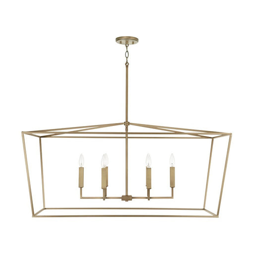 OPEN BOX:Capital Lighting Thea 6-Light Island, Aged Brass - 837661AD