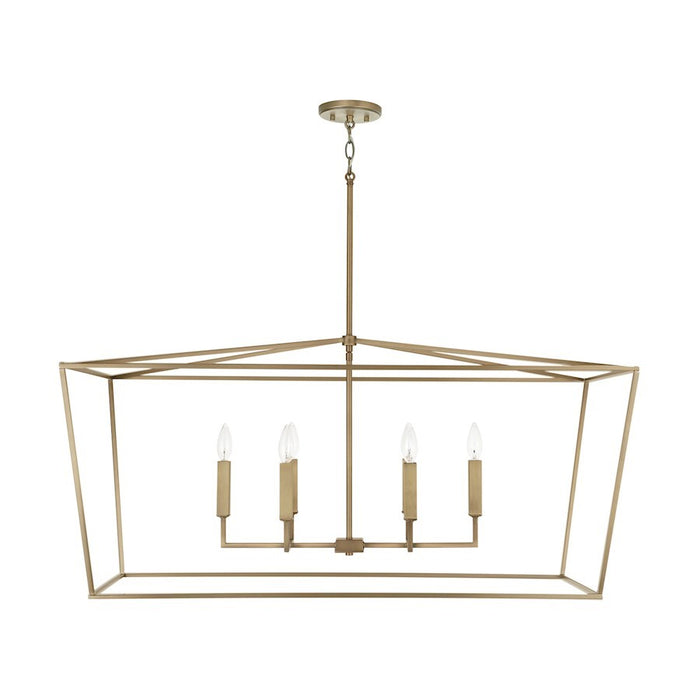 OPEN BOX:Capital Lighting Thea 6-Light Island, Aged Brass - 837661AD