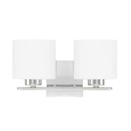 OPEN BOX ITEM: Capital Lighting Steele 2 Light Vanity, Chrome/White