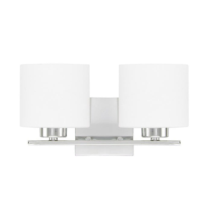 OPEN BOX ITEM: Capital Lighting Steele 2 Light Vanity, Chrome/White