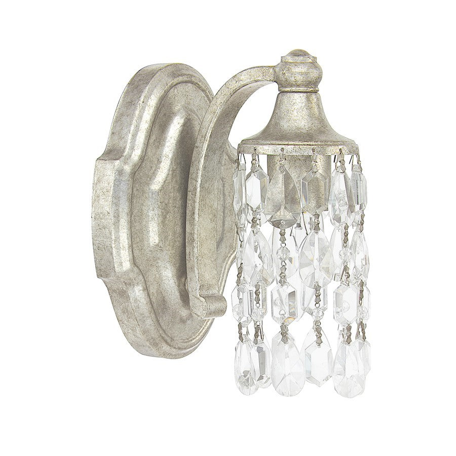 OPEN BOX: Capital Blakely 1 Light Sconce 7.75", Antique Silver - CL8521AS-CR