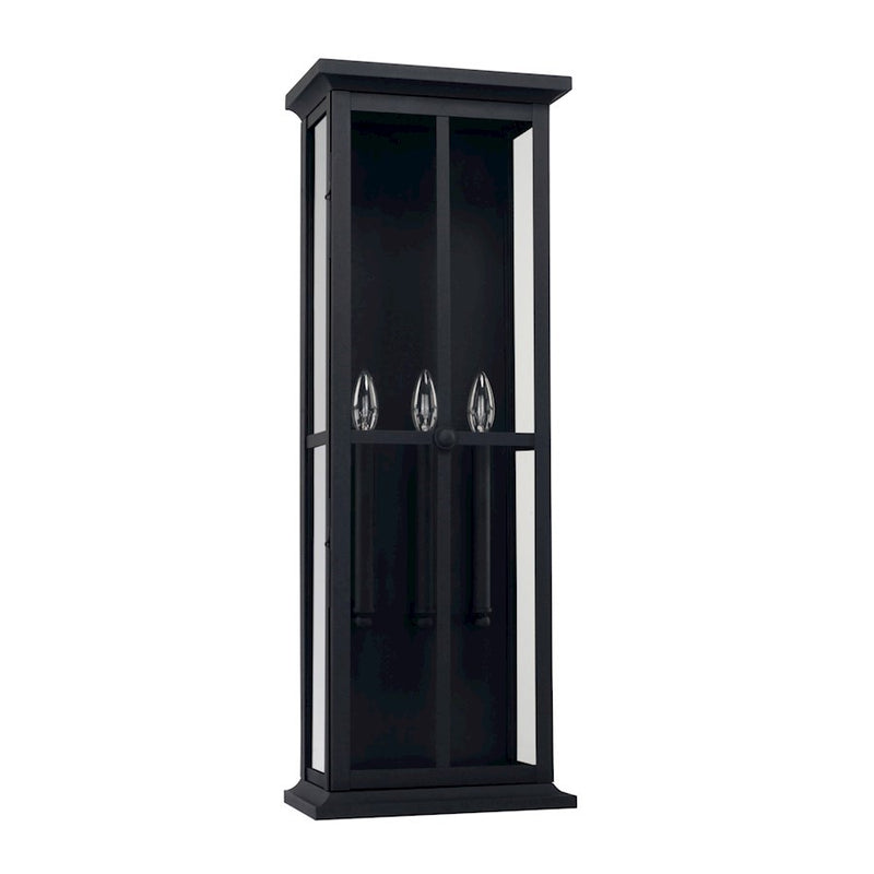 OPEN BOX ITEM: Capital Lighting Mansell 3-Lt Large Outdoor Wall, BK