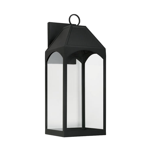 OPEN BOX: Capital Burton 1 Light 10" Outdoor Wall Lantern, Black - 946341BK-GL