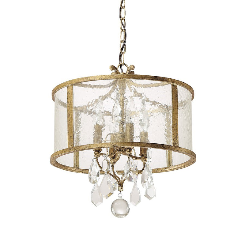 OPEN BOX: Capital Blakely 4 Lt Pendant, Gold/Clear Crystals - 9484AG-CR