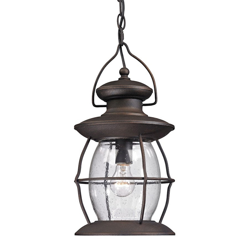 OPEN BOX ITEM: ELK Lighting Village 1-Light Outdoor Hanging Lantern, Charcoal