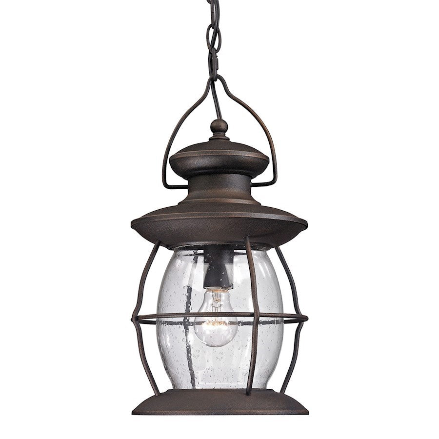 OPEN BOX ITEM: ELK Lighting Village 1-Light Outdoor Hanging Lantern, Charcoal