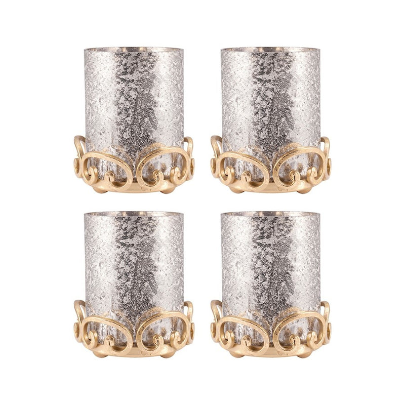 OPEN BOX ITEM: ELK Lifestyle Gwendolyn Pillar Holders (Set of 4), Gold