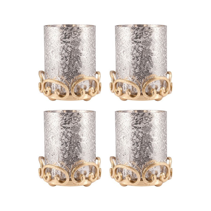 OPEN BOX ITEM: ELK Lifestyle Gwendolyn Pillar Holders (Set of 4), Gold