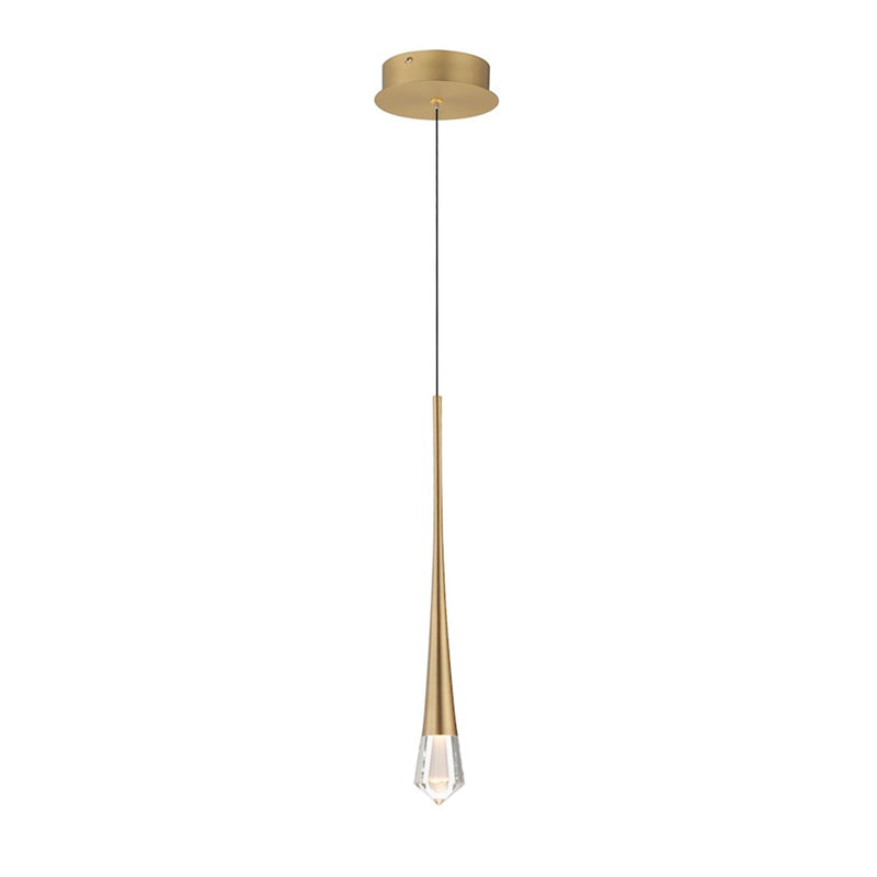 OPEN BOX ITEM: ET2 Pierce 1-Light Pendant, Gold/Clear Crystal