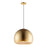 OPEN BOX:ET2 Lighting Palla 1 Light 15.75" Pendant, Satin Brass/Coffee