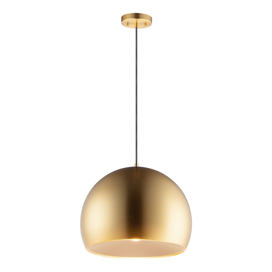 OPEN BOX:ET2 Lighting Palla 1 Light 15.75" Pendant, Satin Brass/Coffee