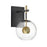 OPEN BOX: ET2 Lighting Nucleus 1-Light Sconce, Black/Natural Aged Brass