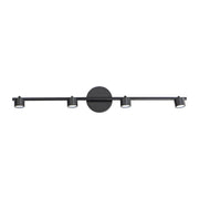 OPEN BOX: ET2 Lighting Taylor 34in 4-Light Linear Pendant | Modern Black Steel and Aluminum | Kitchen Island & Dining Room | Model ETE52004-BK
