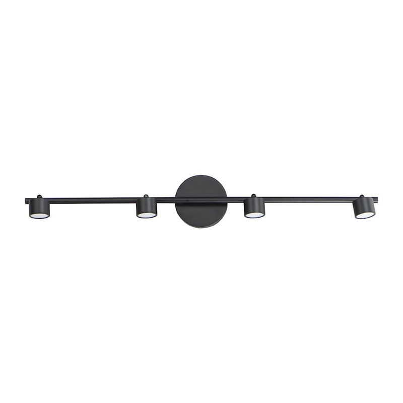 OPEN BOX: ET2 Lighting Taylor 34in 4-Light Linear Pendant | Modern Black Steel and Aluminum | Kitchen Island & Dining Room | Model ETE52004-BK