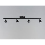 OPEN BOX: ET2 Lighting Taylor 34in 4-Light Linear Pendant | Modern Black Steel and Aluminum | Kitchen Island & Dining Room | Model ETE52004-BK