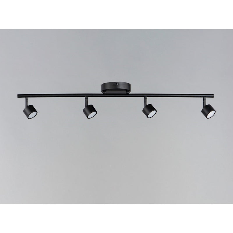 OPEN BOX: ET2 Lighting Taylor 34in 4-Light Linear Pendant | Modern Black Steel and Aluminum | Kitchen Island & Dining Room | Model ETE52004-BK