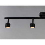 OPEN BOX: ET2 Lighting Taylor 34in 4-Light Linear Pendant | Modern Black Steel and Aluminum | Kitchen Island & Dining Room | Model ETE52004-BK