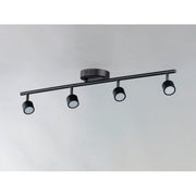 OPEN BOX: ET2 Lighting Taylor 34in 4-Light Linear Pendant | Modern Black Steel and Aluminum | Kitchen Island & Dining Room | Model ETE52004-BK