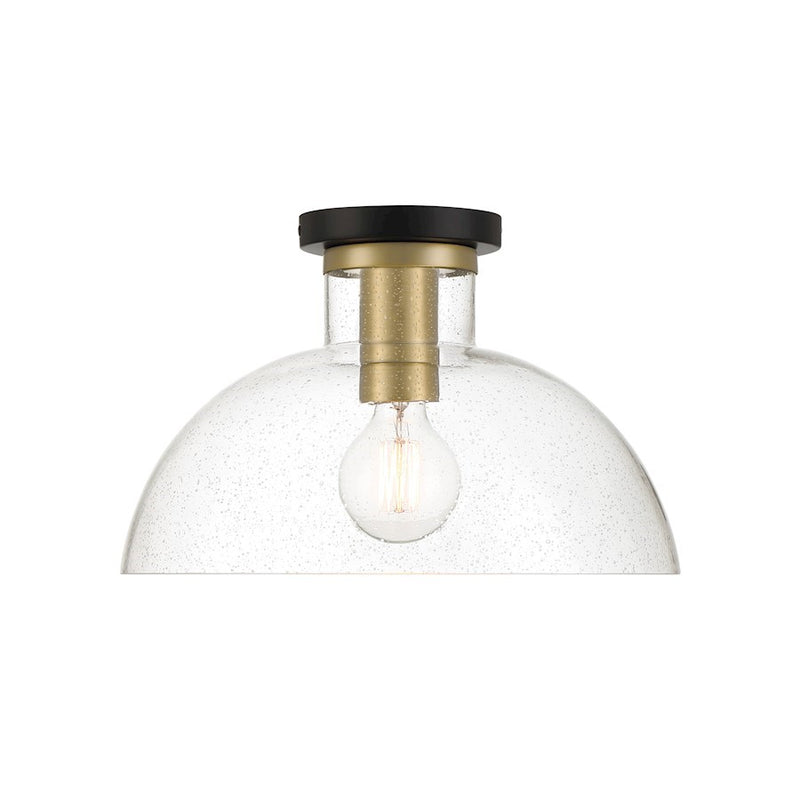 OPEN BOX: Designers Fountain Nova 1Lt Semi Flush, Black/Seed - FJD283M-SF-MB
