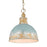 OPEN BOX: Golden Alison 1 Lt Medium Pendant, Gold/Teal - 0809-MVG-TEAL