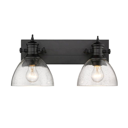 OPEN BOX ITEM: Golden Lighting Hines 2 Light Bath Vanity, Black