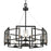 OPEN BOX:Golden Lighting Marco 5 Light Chandelier, Matte Black/Clear Glass