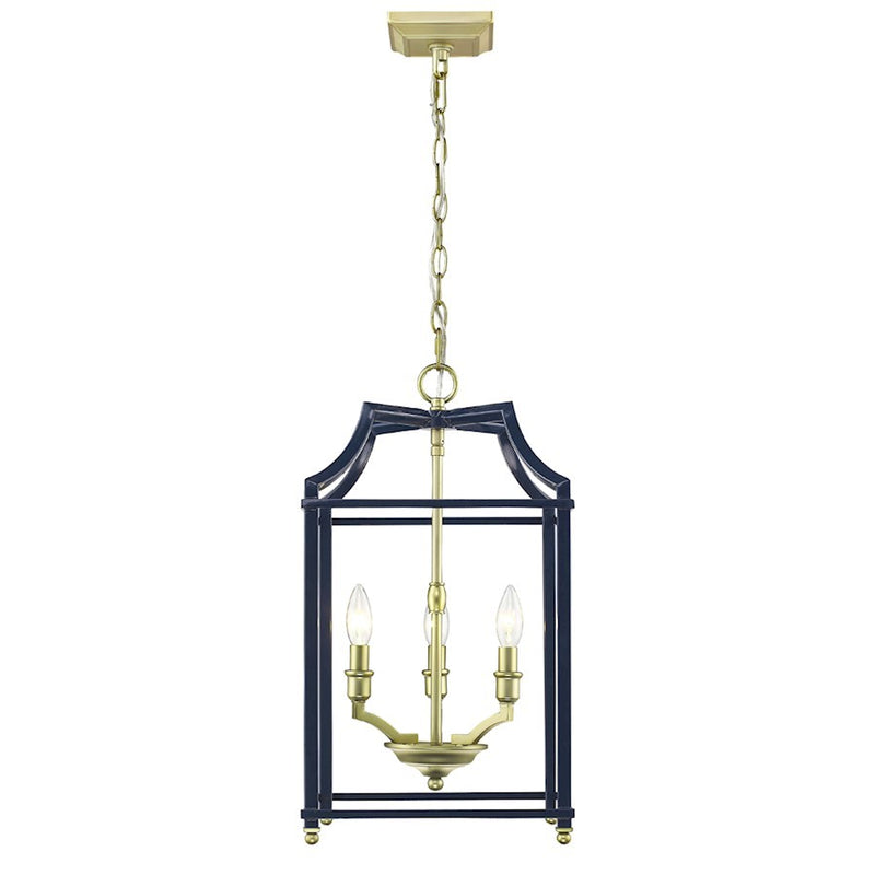 OPEN BOX ITEM: Golden Lighting Leighton 3 Light Pendant, BS/NV