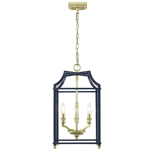 OPEN BOX ITEM: Golden Lighting Leighton 3 Light Pendant, BS/NV