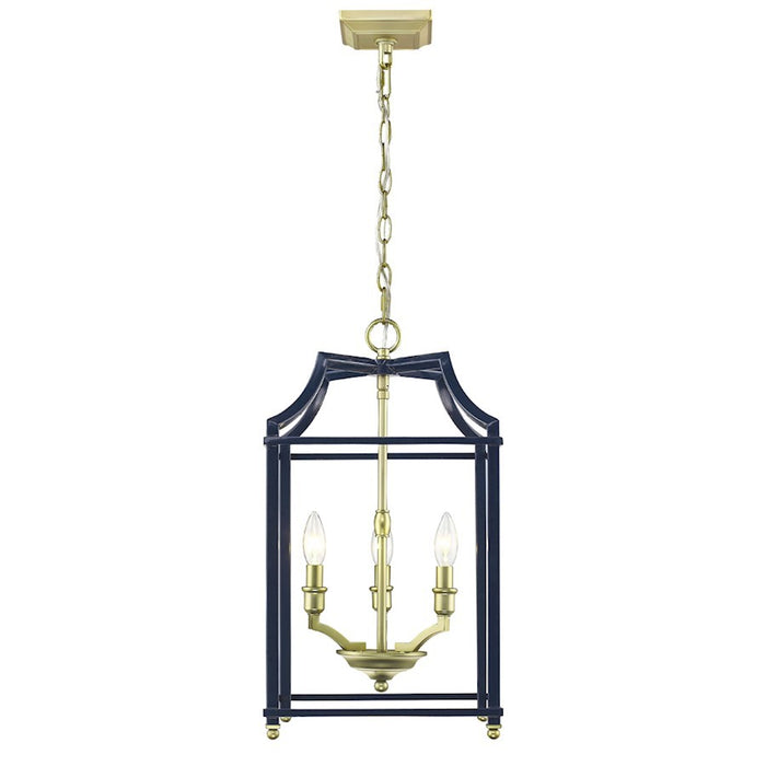 OPEN BOX ITEM: Golden Lighting Leighton 3 Light Pendant, BS/NV