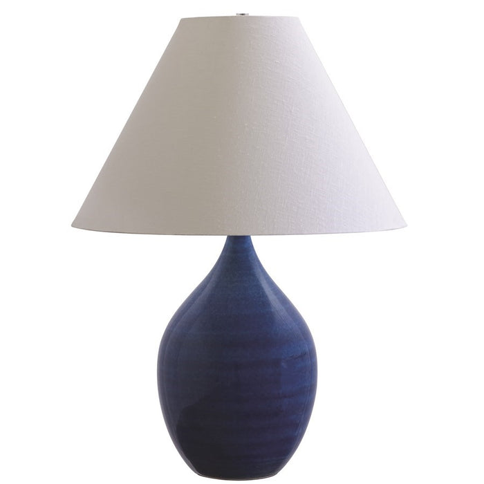 OPEN BOX: House of Troy Scatchard 28" Stoneware Table Lamp, Blue - GS400-BG