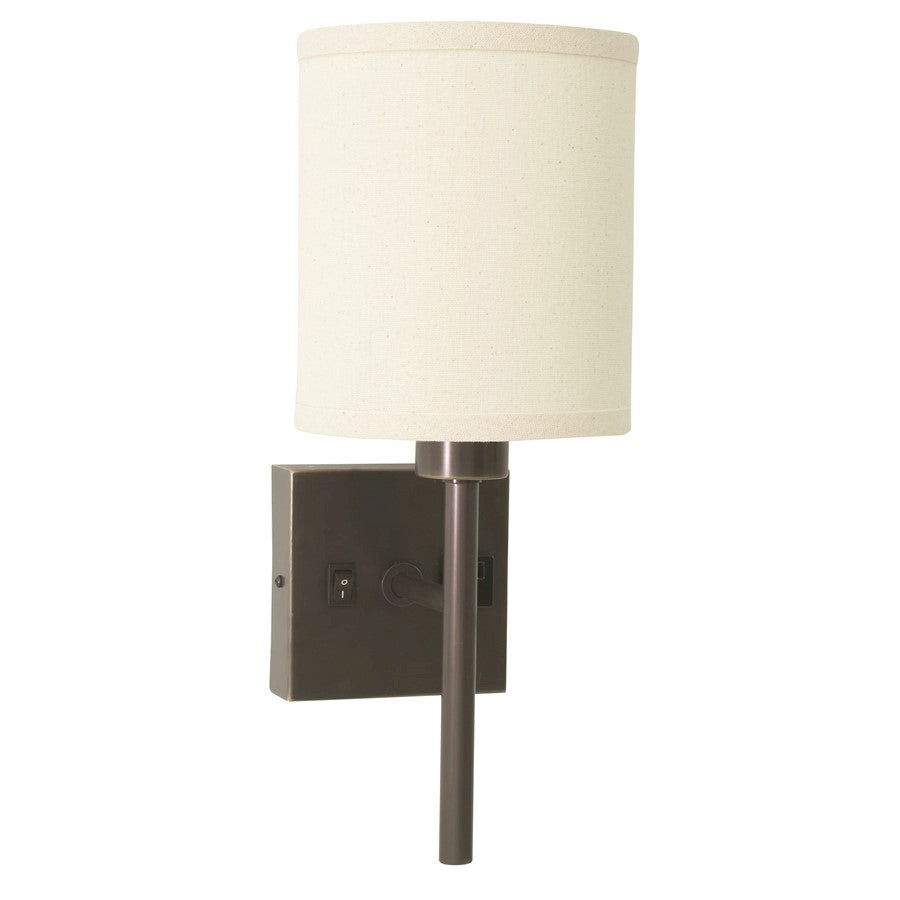 OPEN BOX ITEM: House of Troy Wall Lamp with Convenience Outlet, BZ