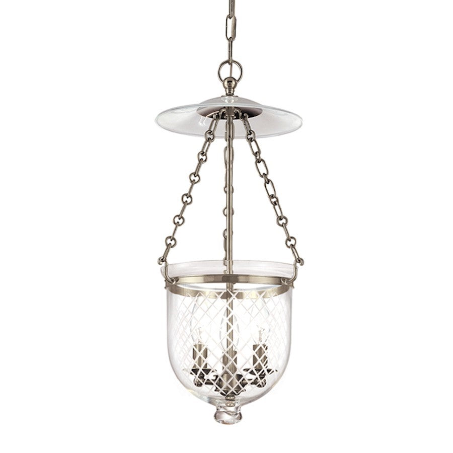 OPEN BOX: Hudson Valley Hampton 3 Light Pendant in Historic Nickel - 252-HN-C2