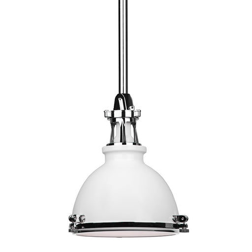 OPEN BOX: Hudson Valley Massena 1 Lt Pendant, White Nickel 4610-WPN - HV4610-WPN