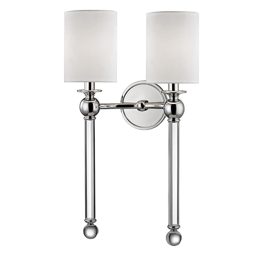 OPEN BOX: Hudson Valley Gordon 2 Light Wall Sconce, Polished Nickel - 6032-PN