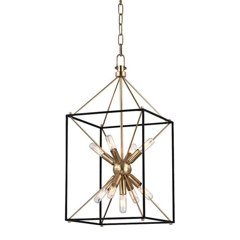OPEN BOX ITEM: Hudson Valley Glendale 9 Light Pendant, Aged Brass