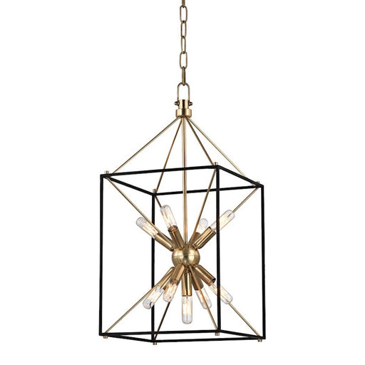 OPEN BOX ITEM: Hudson Valley Glendale 9 Light Pendant, Aged Brass