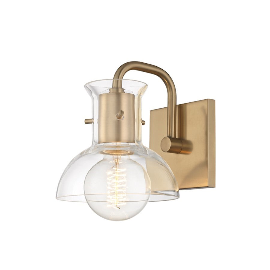 OPEN BOX: Mitzi by Hudson Valley Riley 1-Lt Bath Bracket, Brass - H111301-AGB