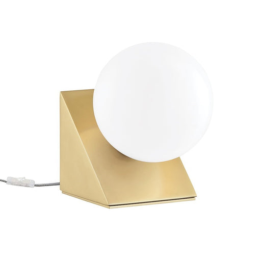 OPEN BOX ITEM: Mitzi Aspyn 1-Lt Table Lamp, Aged Brass/Opal