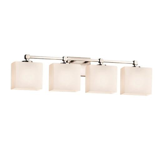 OPEN BOX: Justice Fusion Tetra 4 Lt Bath Bar, Nickel - FSN-8424-55-OPAL-NCKL
